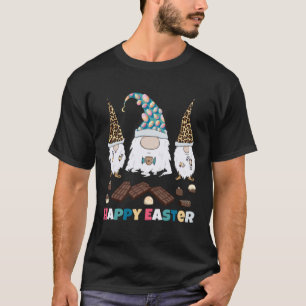 Gelukkige Pasen Gnomen Koffie Chocolade Paaseieren T-shirt