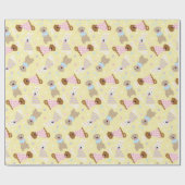 Gelukkige Pasen Golden Retriever Honden Cadeaupapier (Vlak)