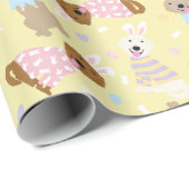 Gelukkige Pasen Golden Retriever Honden Cadeaupapier (Rol Hoek)
