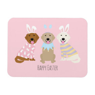 Gelukkige Pasen Golden Retriever Honden Magneet