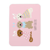 Gelukkige Pasen Golden Retriever Honden Magneet (Verticaal)