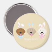 Gelukkige Pasen Golden Retriever Honden Magneet (Voorkant / Achterkant)
