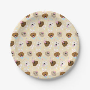 Gelukkige Pasen Golden Retriever Honden Papieren Bordje