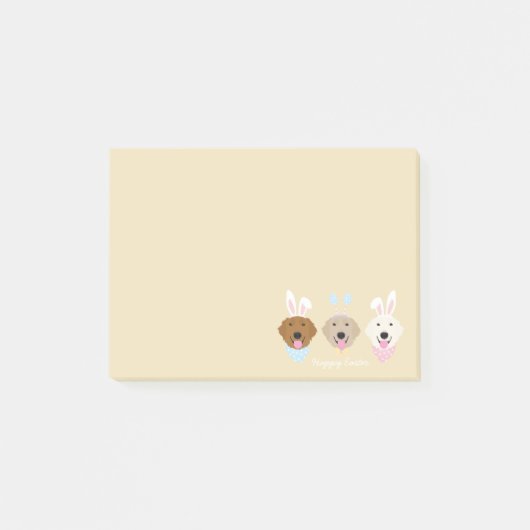 Gelukkige Pasen Golden Retriever Honden Post-it® Notes (Voorkant)
