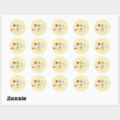 Gelukkige Pasen Golden Retriever Honden Ronde Sticker (Vel)