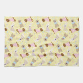 Gelukkige Pasen Golden Retriever Honden Theedoek (Horizontaal)