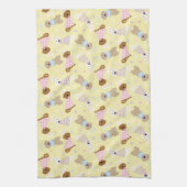 Gelukkige Pasen Golden Retriever Honden Theedoek (Verticaal)