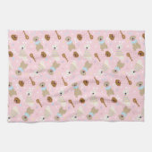 Gelukkige Pasen Golden Retriever Honden Theedoek (Horizontaal)