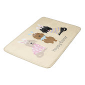 Gelukkige Pasen Goldendoodle Honden Badmat (Gekanteld)