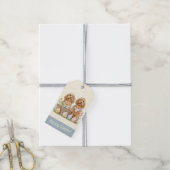 Gelukkige Pasen Goldendoodle Honden Cadeaulabel (Met Touw)