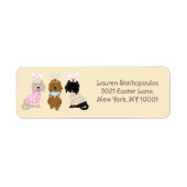 Gelukkige Pasen Goldendoodle Honden Etiket (Voorkant)