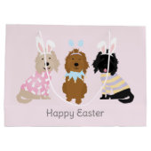Gelukkige Pasen Goldendoodle Honden Groot Cadeauzakje (Achterkant)