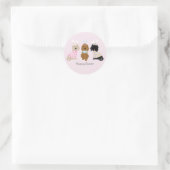 Gelukkige Pasen Goldendoodle Honden Ronde Sticker (Tas)
