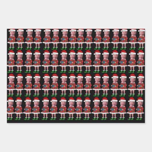 Gelukkige Pasen Grappig Joe Biden Elf Kerstmis Inpakpapier Vel (Voorkant 2)