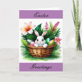 Gelukkige Pasen Groeten Hawaïaans Tropisch Kaart (Voorkant)
