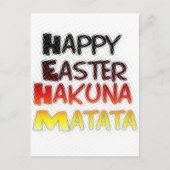 Gelukkige Pasen: Hakuna Matata Text Art Design Feestdagenkaart (Voorkant)