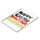 Gelukkige Pasen: Hakuna Matata Text Art Design Notitieboek (Linkerzijde)