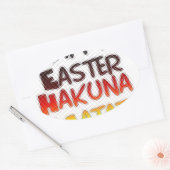Gelukkige Pasen: Hakuna Matata Text Art Design Ovale Sticker (Envelop)