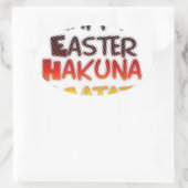 Gelukkige Pasen: Hakuna Matata Text Art Design Ovale Sticker (Tas)