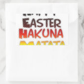Gelukkige Pasen: Hakuna Matata Text Art Design Rechthoekige Sticker (Tas)