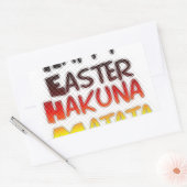 Gelukkige Pasen: Hakuna Matata Text Art Design Rechthoekige Sticker (Envelop)