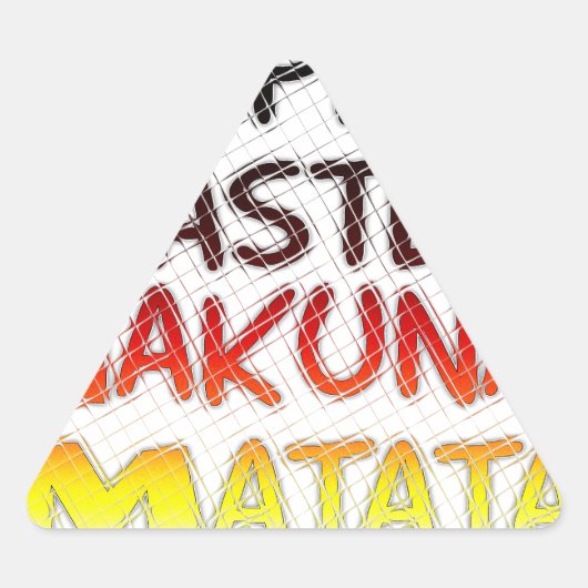 Gelukkige Pasen: Hakuna Matata Text Art Design Sticker (Voorkant)