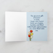Gelukkige Pasen, Heldere Tulpen Kaart (Binnen)