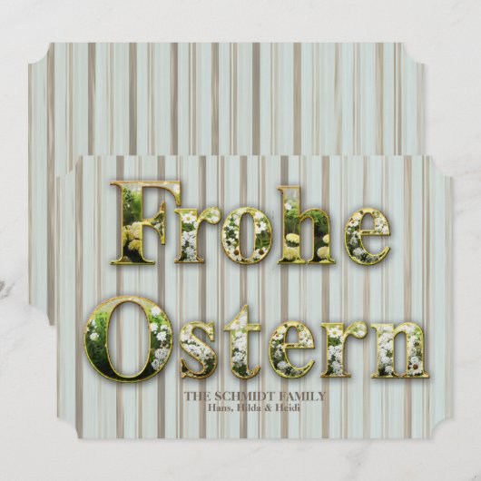 Gelukkige Pasen in Duitse Kaart (Voorkant / Achterkant)