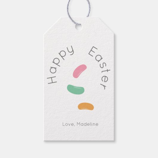 Gelukkige Pasen Jelly Snoep Feest Cadeaulabel (Voorkant)