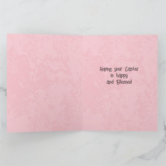 Gelukkige Pasen Kaars Bloemen Kaart (Binnen)