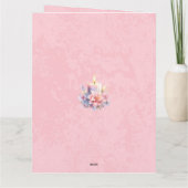 Gelukkige Pasen Kaars Bloemen Kaart (Achterkant)