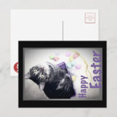 Gelukkige Pasen - Kat - Briefkaart (Voorkant / Achterkant)