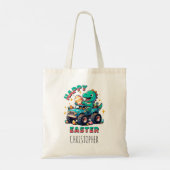Gelukkige Pasen Kawaii Baby Dinosaurus Monster Tru Tote Bag (Achterkant)