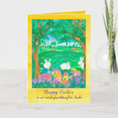 Gelukkige Pasen Kleindochter Konijnen Aangepaste N Kaart (Voorkant)