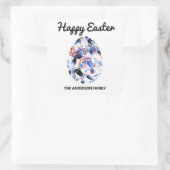 Gelukkige Pasen Kleurrijke Ei Springtime Vierkante Sticker (Tas)