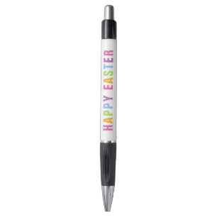 Gelukkige Pasen Kleurrijke Regenboog Typografie Pen
