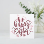 Gelukkige Pasen Konijn Uitnodiging – Leuke Lente F (Staand voorkant)