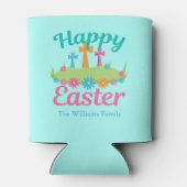 Gelukkige Pasen kruist aangepaste religieuze parti Blikjeskoeler (Achterkant)