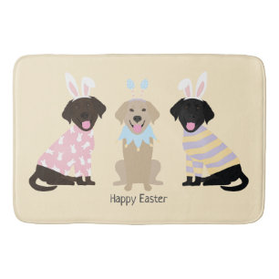 Gelukkige Pasen Labrador Retriever Honden Badmat