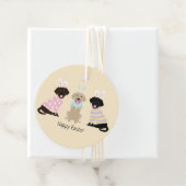 Gelukkige Pasen Labrador Retriever Honden Bedankjes Labels (In situ)