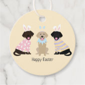 Gelukkige Pasen Labrador Retriever Honden Bedankjes Labels (Voorkant)