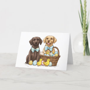 Gelukkige Pasen Labrador Retriever Honden Feestdagen Kaart