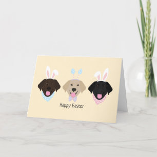 Gelukkige Pasen Labrador Retriever Honden Feestdagen Kaart