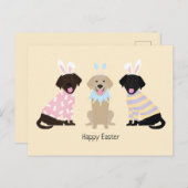 Gelukkige Pasen Labrador Retriever Honden Feestdagenkaart (Voorkant / Achterkant)
