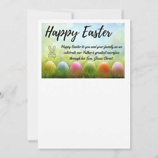 Gelukkige Pasen luiaard uitnodiging (Achterkant)