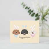 Gelukkige Pasen Maltipoo Honden Briefkaart (Staand voorkant)