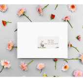 Gelukkige Pasen, paashaas lopen met eieren Etiket