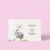 Gelukkige Pasen, paashaas lopen met eieren Groot Cadeauzakje