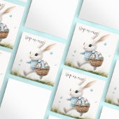 Gelukkige Pasen, paashaas lopen met eieren Kaart