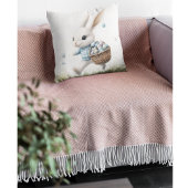 Gelukkige Pasen, paashaas lopen met eieren Kussen